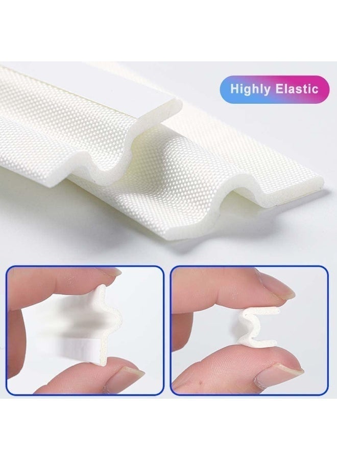 OSHIMA Window Door Weather Stripping, Window and Door Insulation Soundproofing, Door Draft Stopper, elf-Adhesive Cuttable Seal Strip, Self-Adhesive PU Foam 4M Weather Stripping (White) - Image 3